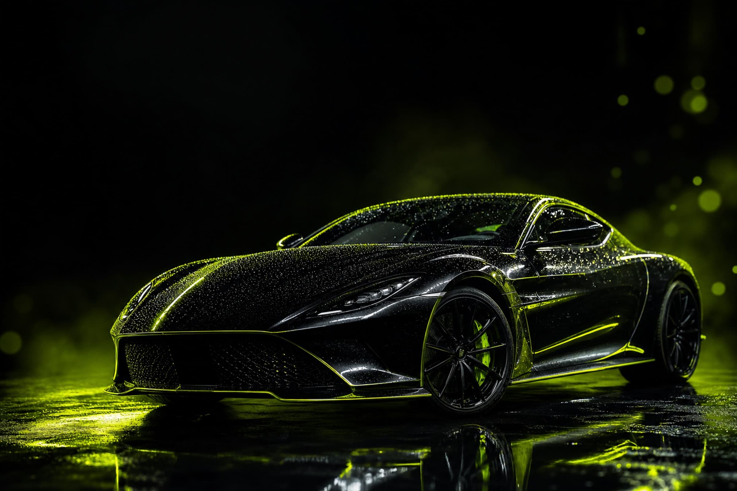 Aspect Detailing — neon lime brand atmosphere for premium car care