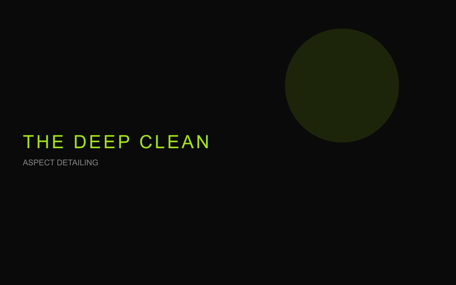 Aspect Detailing — The Deep Clean interior and exterior reset